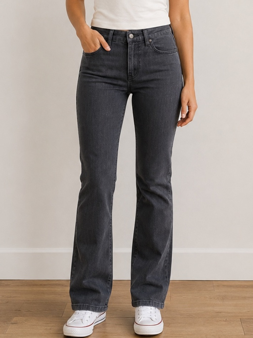 prAna Kayla High Rise Jeans Women’s Size 2/26 Regular 32” inseam Black Wash